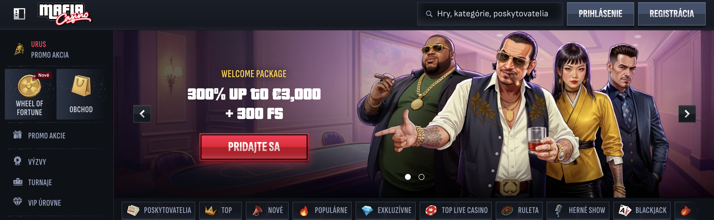 Mafia Casino – zahraničné online casino s bonusom a 200 free spinmi