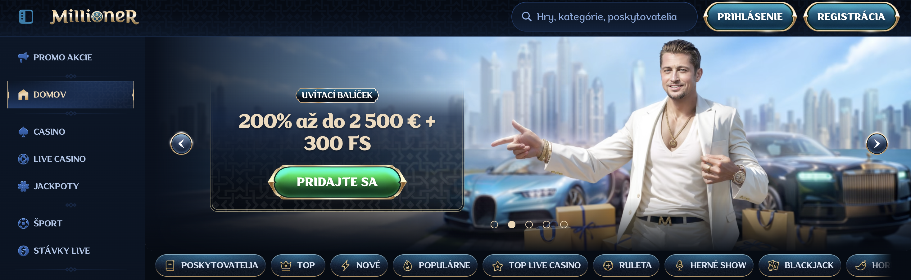 Millioner Casino – zahraničné online casino s bonusom a 350 free spinmi