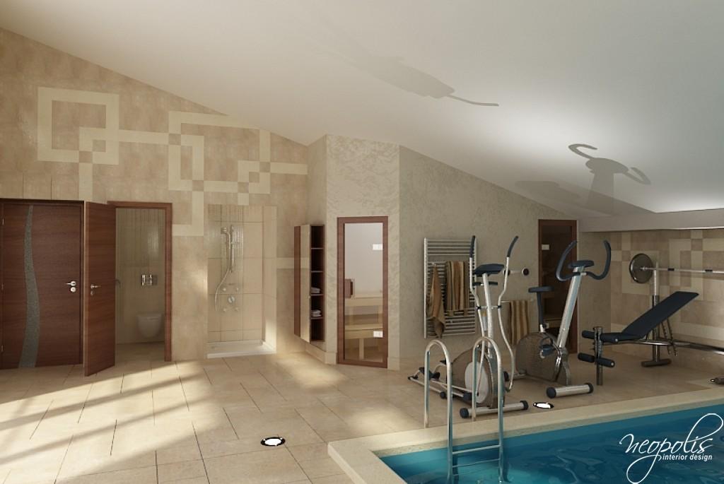Fitness miestnosť s bazénom - Wellness, relaxačné a fitness miestnosti