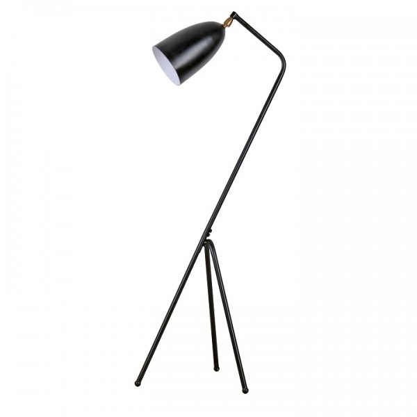 Stojacia lampa, čierny kov, CINDA Typ 23 YF6250-B