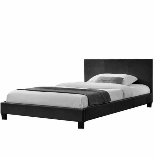 Manželská posteľ, čierna, 160x200, NADIRA