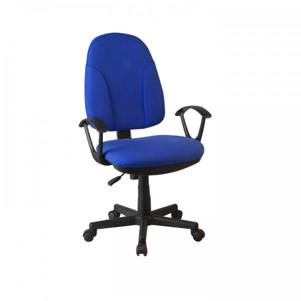 Kancelárska stolička, modrá látka, DEVRI