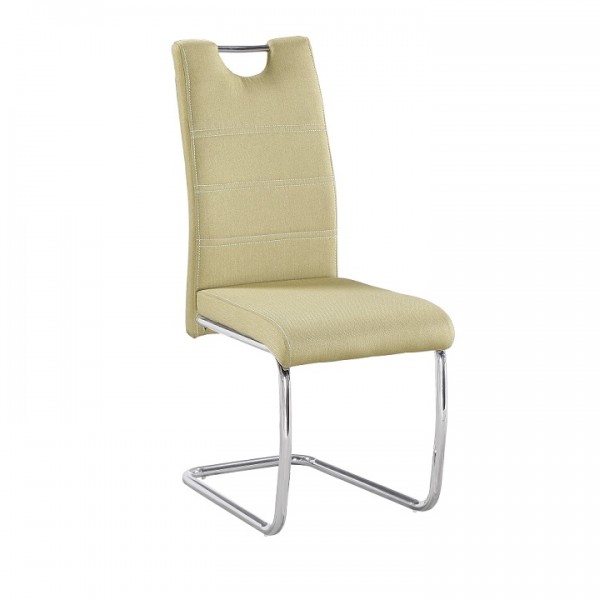 Jedálenská stolička, zelená/svetlé šitie, ABIRA NEW