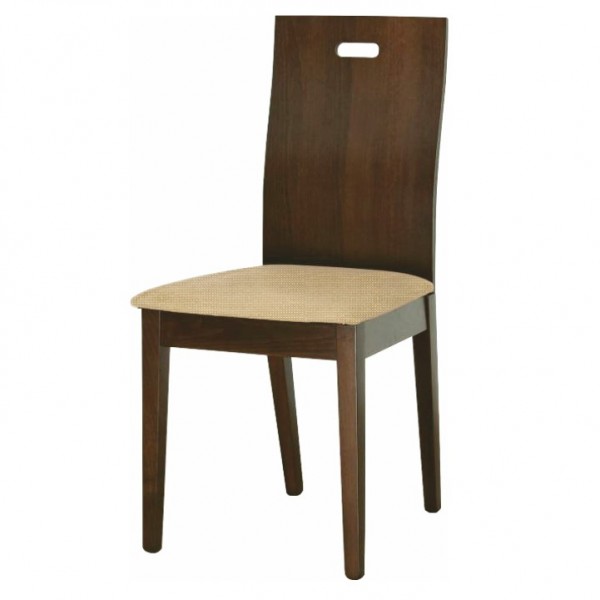 Drevená stolička, buk merlot/látka zlatobéžová, ABRIL