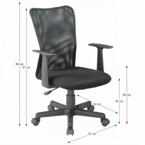 Kancelárska stolička, čierna, REMO NEW