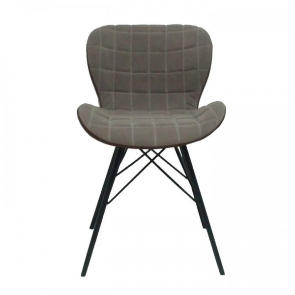 Dizajnová stolička, béžová/hnedá, LORANA