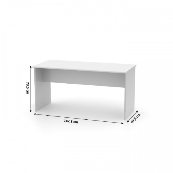 Kancelársky stôl, obojstranný,  biela, JOHAN NEW 08