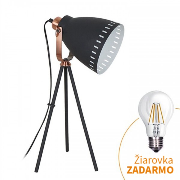 Stolná lampa, čierna, TORINO WA002-B