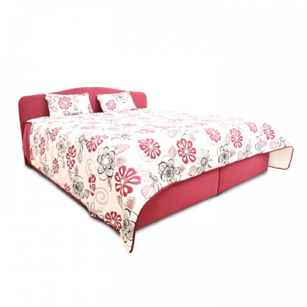 Manželská posteľ, vínovočervená, 180x200, APALO