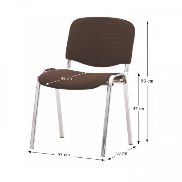 Kancelárska stolička, hnedá, ISO
