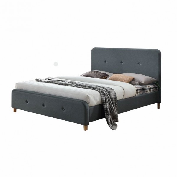 Manželská posteľ, tmavosivá, 160x200, COLON NEW
