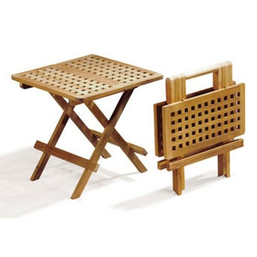 Záhradný skladací stôl Piknik 50 x 50 x 46 cm, teak
