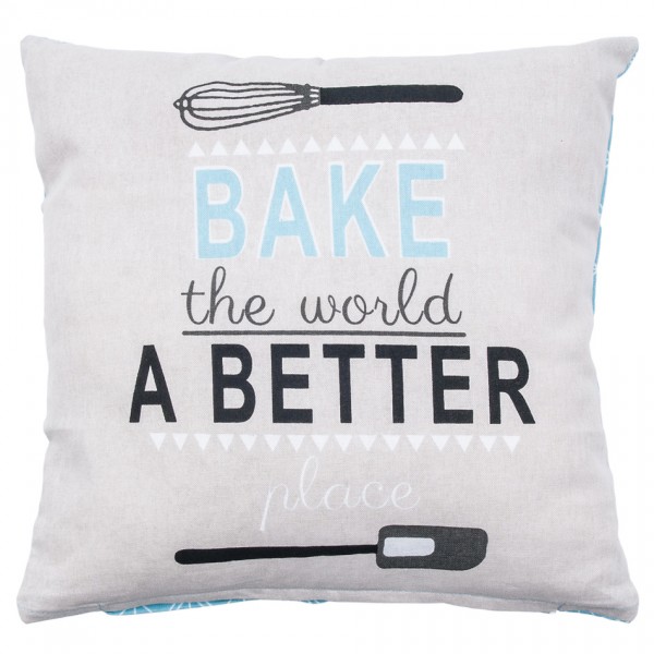 Trade Concept Obliečka na vankúšik Bake the world a better place, 40 x 40 cm