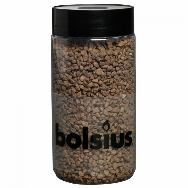Bolsius Dekoračné kamienky 3 mm hnedá, 600 g