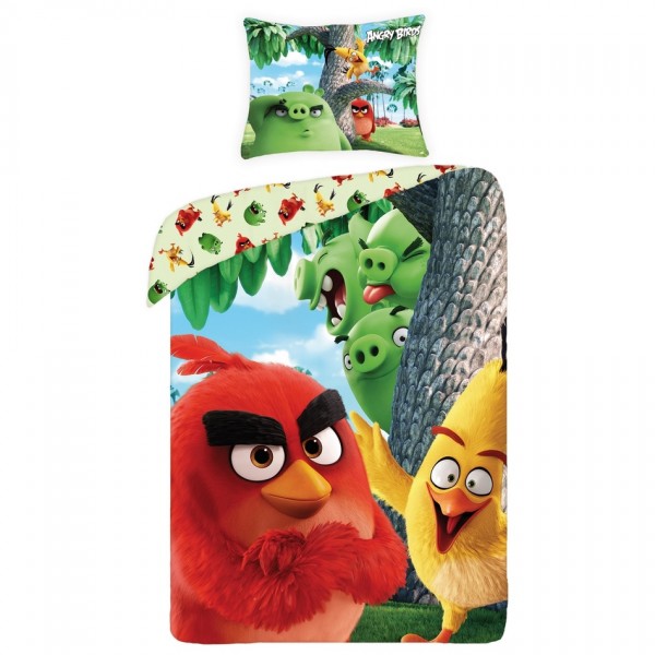 Halantex Detské bavlnené obliečky Angry Birds movie 1166, 140 x 200 cm, 70 x 90 cm