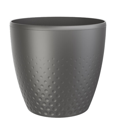 Plastový kvetináč Perla 25 cm, antracit, Plastia
