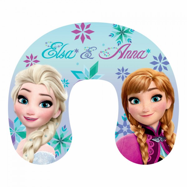 Jerry Fabrics Cestovný vankúšik Ľadové Kráľovstvo Frozen Anna and Elsa, 40 x 40 cm