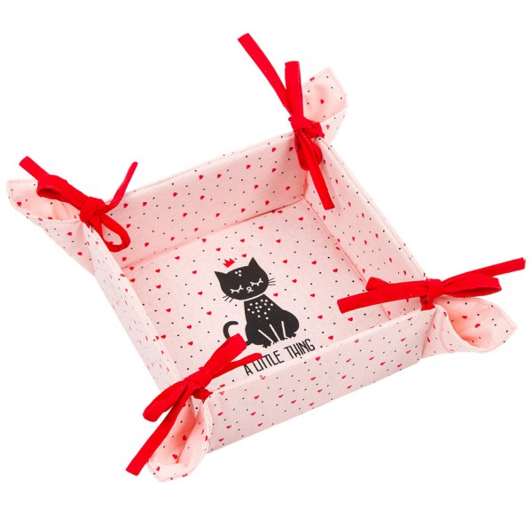 Trade Concept Textilný košík Mačka, 34 x 34 cm