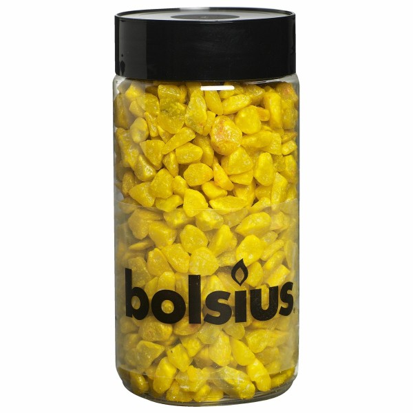 Bolsius Dekoračné kamienky 13 mm žltá, 550 g