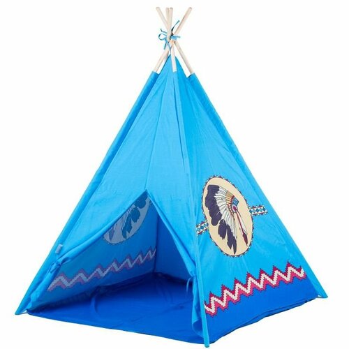 Ecotoys Detský indiánský stan Teepee, modrá