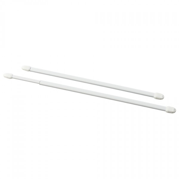 Gardinia Vitrážna tyčka plochá, biela, 2 ks, 30 - 40 cm