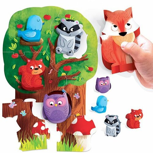 Headu Moje prvé puzzle Les s 5 drevenými figúrkami (Montessori)