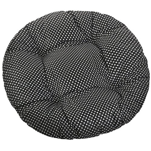 Bellatex Sedák Adela okrúhly prešívaný Bodka čierna, 40 cm
