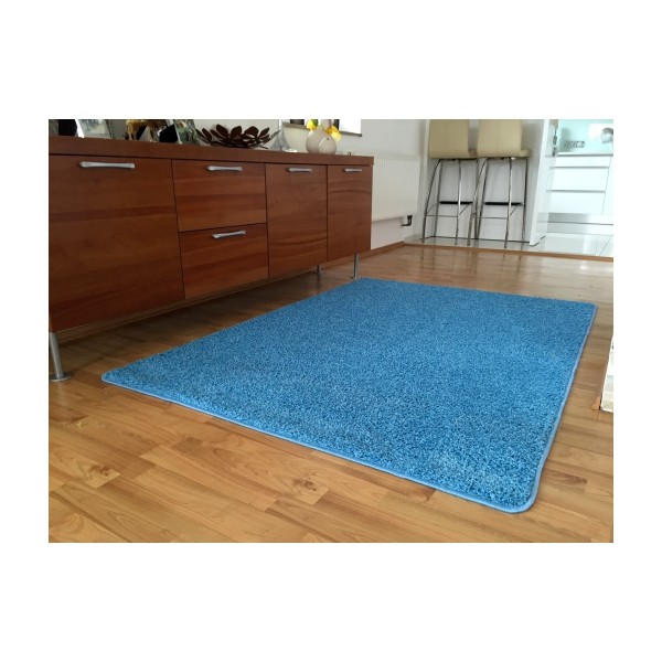 Vopi Kusový koberec Color shaggy modrá, 140 x 200 cm