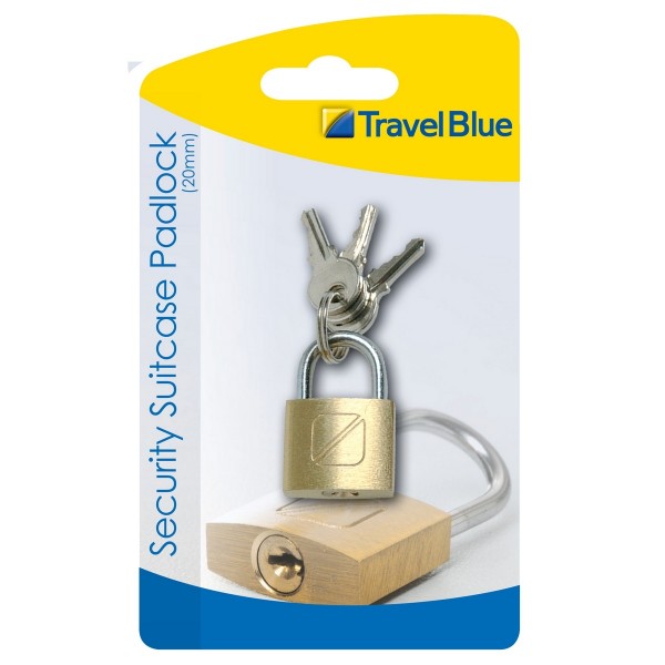 TravelBlue Mosadzný cestovný zámok 1ks (20mm) TBU020