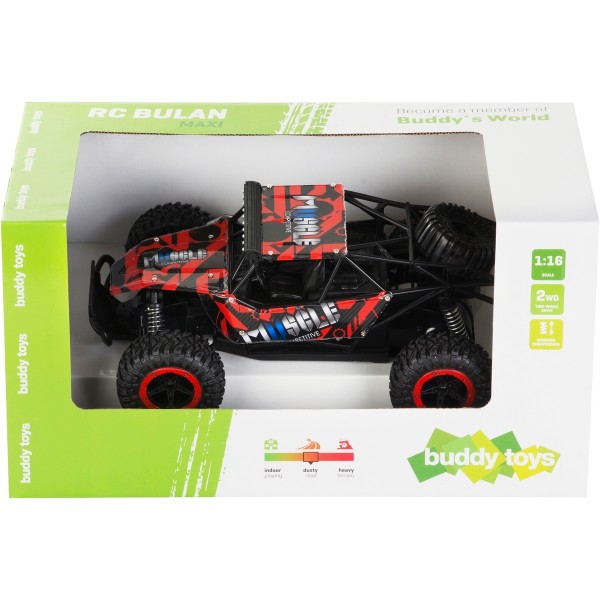 Buddy Toys BRC 16.510 Auto na diaľkové ovládanie RC Bulan Maxi, červená