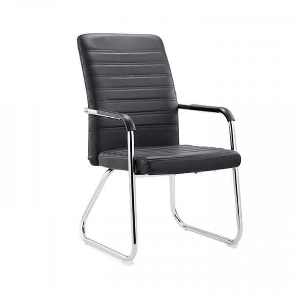 Zasadacia stolička, čierna/chróm, ISLA