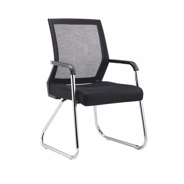 Moderná stolička, čierna sieťovina/chróm, SARIS NEW