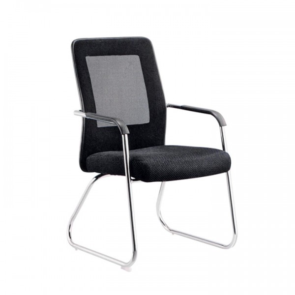 Zasadacia stolička, čierna/sivá/chrómová, SPAZIO