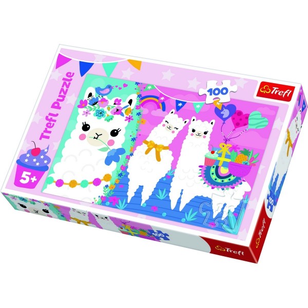 Trefl Puzzle Roztomilé lamy, 100 dielikov