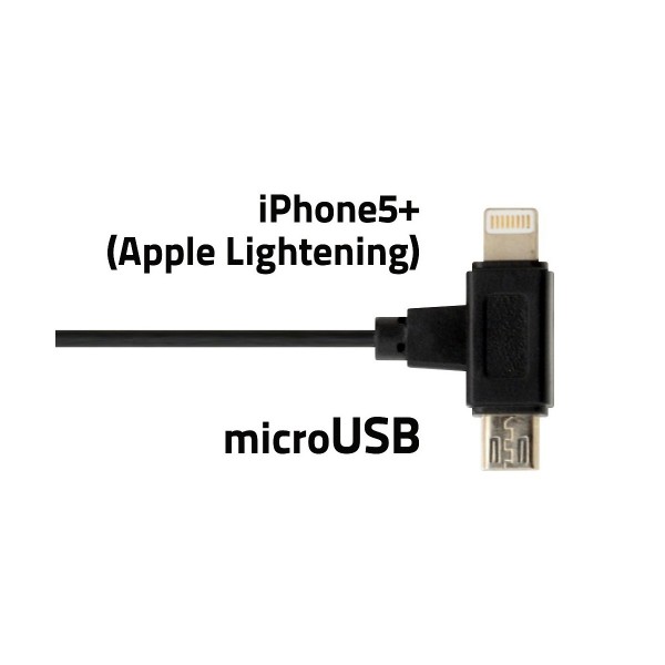 Compass Držiak telefónu s podložkou a káblom micro USB, čierna